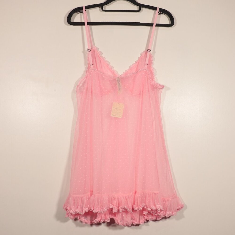 NWT Free People Heart to Heart Mini Slip in Pink Size Large - Picture 8 of 14